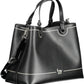 Black Polyurethane Women Handbag