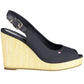 Blue Cotton Women Sandal