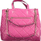 Pink Polyurethane Women Handbag