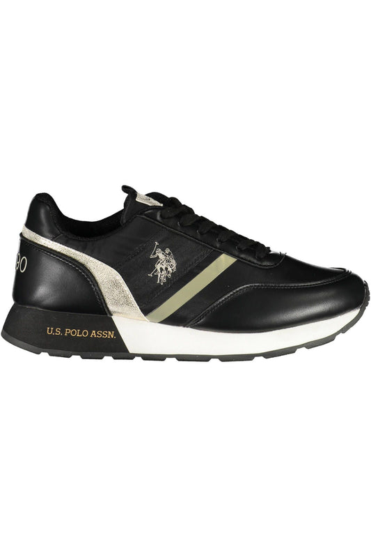 Black Polyester Women Sneaker