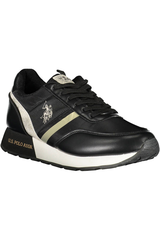 Black Polyester Women Sneaker