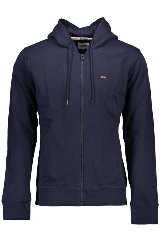 Blue Cotton Men Sweater