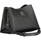 Black Polyester Women Handbag