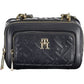 Blue Polyurethane Women Handbag