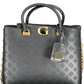 Black Polyurethane Women Handbag