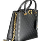 Black Polyurethane Women Handbag
