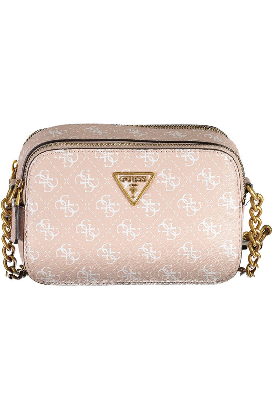 Pink Polyurethane Women Handbag