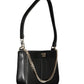 Black Polyurethane Women Handbag