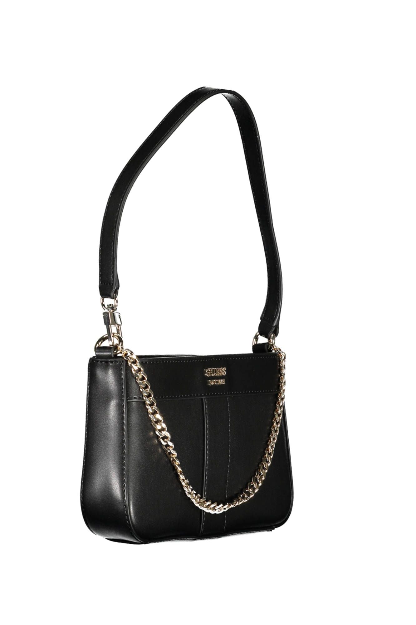 Black Polyurethane Women Handbag