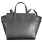 Black Polyester Women Handbag