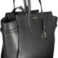 Black Polyester Women Handbag
