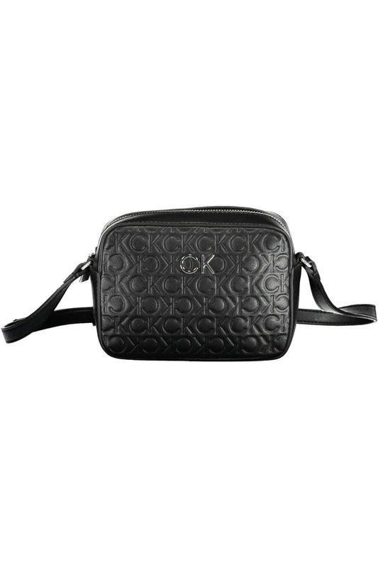 Black Polyester Women Handbag