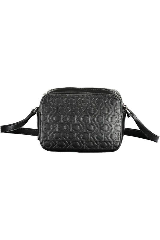 Black Polyester Women Handbag