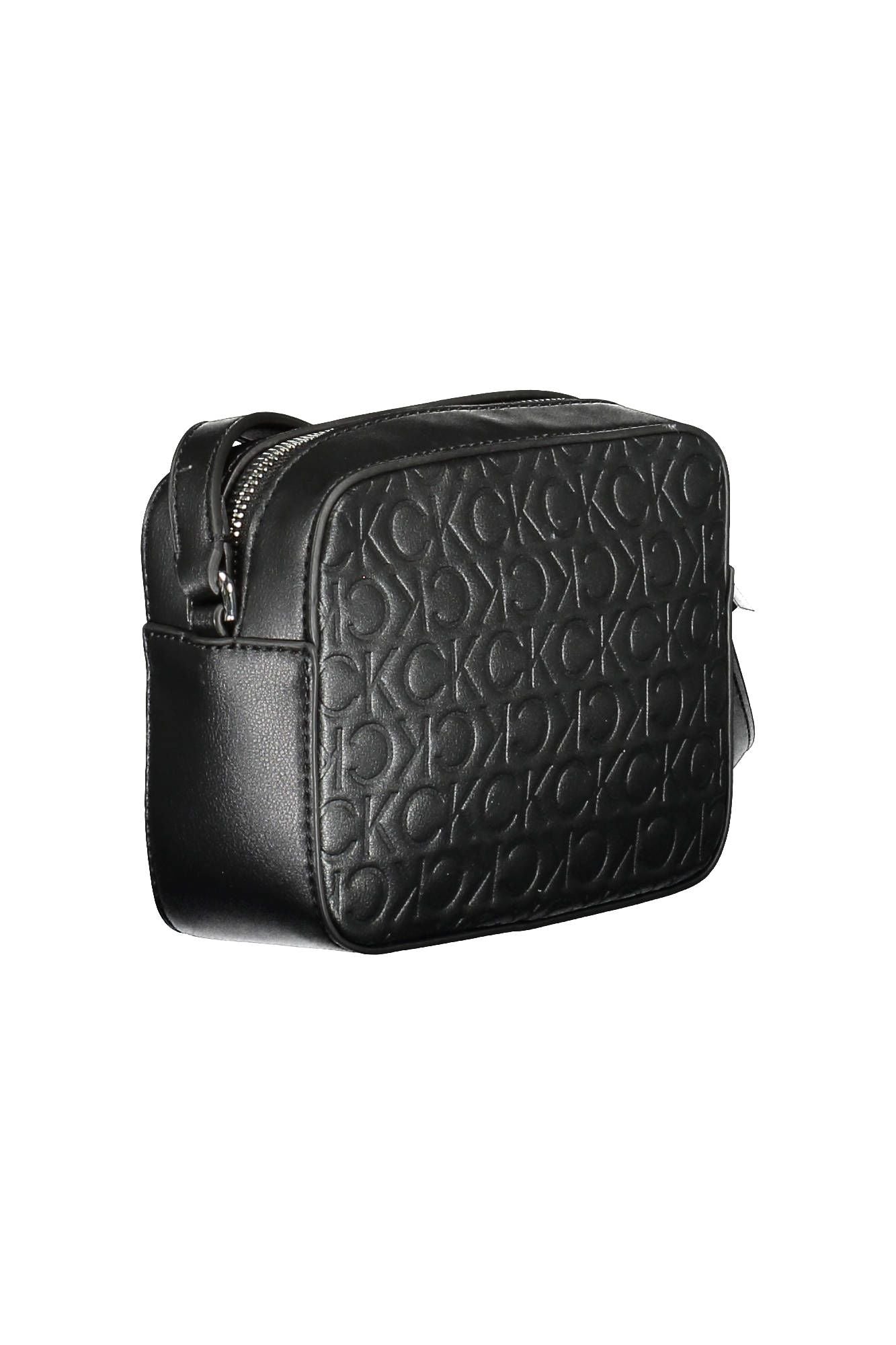 Black Polyester Women Handbag