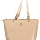 Pink Polyurethane Women Handbag