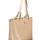 Pink Polyurethane Women Handbag