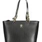Black Polyurethane Women Handbag