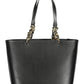 Black Polyurethane Women Handbag