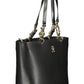 Black Polyurethane Women Handbag