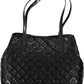 Black Polyurethane Women Handbag