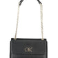 Black Polyester Women Handbag