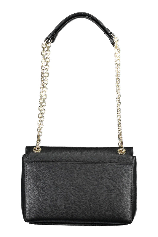 Black Polyester Women Handbag