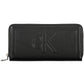 Black Polyurethane Women Wallet