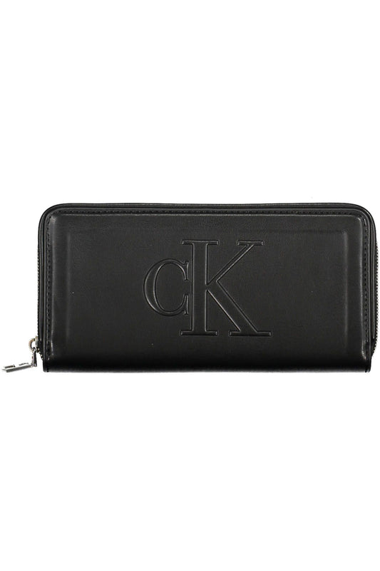 Black Polyurethane Women Wallet
