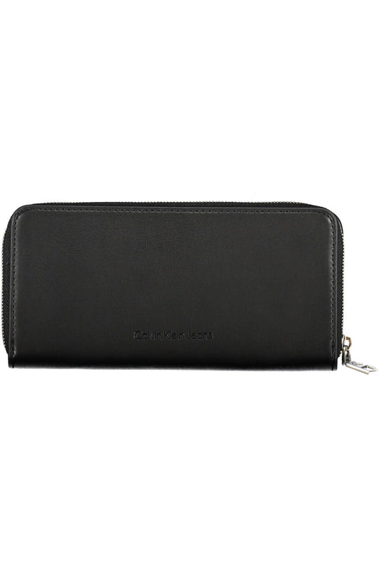 Black Polyurethane Women Wallet