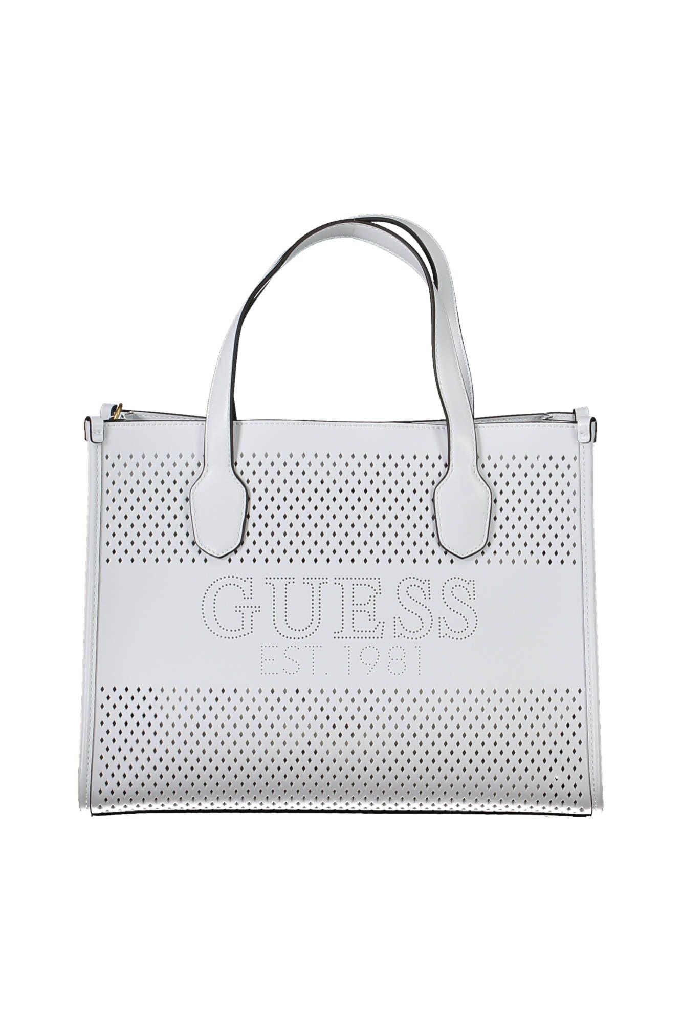White Polyurethane Women Handbag