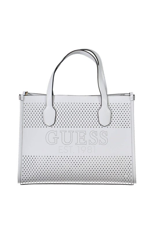 White Polyurethane Women Handbag