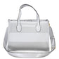 White Polyurethane Women Handbag