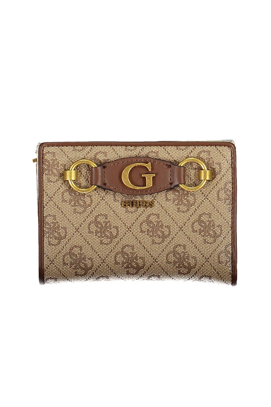 Beige Polyurethane Women Wallet
