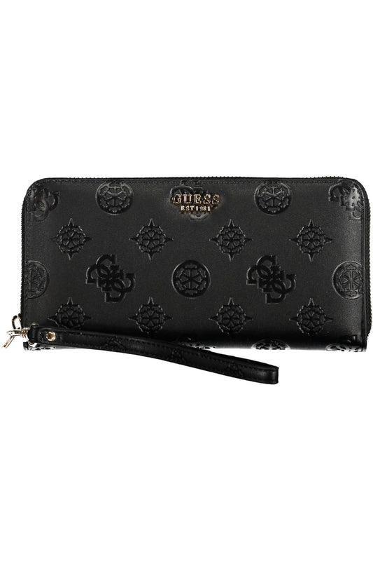 Black Polyurethane Women Wallet