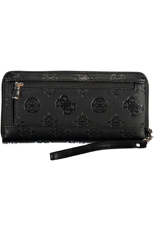 Black Polyurethane Women Wallet