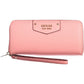 Pink Polyurethane Women Wallet