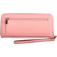 Pink Polyurethane Women Wallet