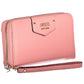 Pink Polyurethane Women Wallet