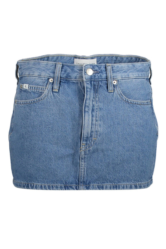 Light Blue Cotton Women Skirt