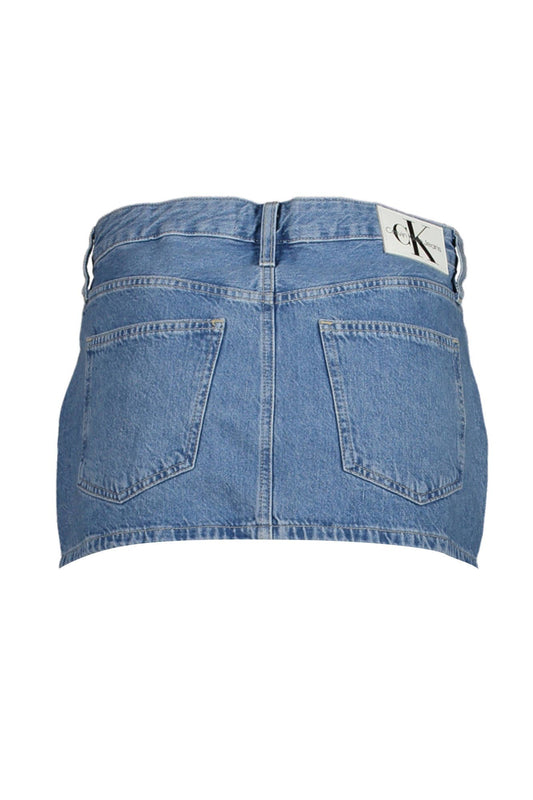 Light Blue Cotton Women Skirt