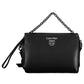 Black Polyurethane Women Handbag