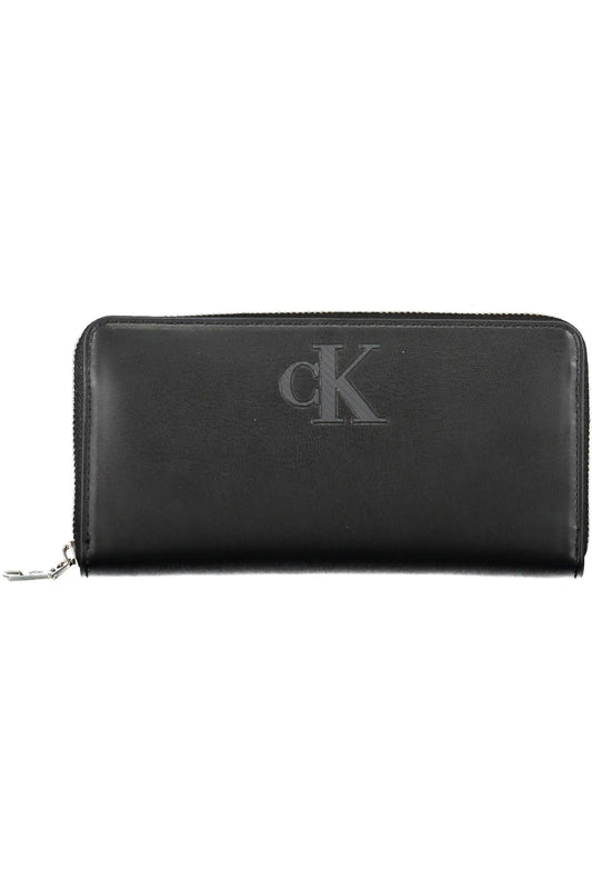 Black Polyurethane Women Wallet