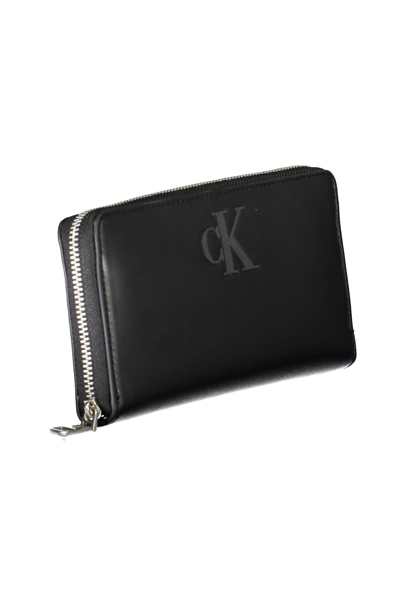 Black Polyurethane Women Wallet