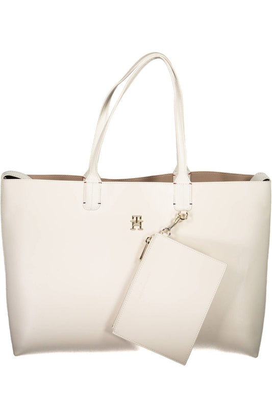 White Polyurethane Women Handbag