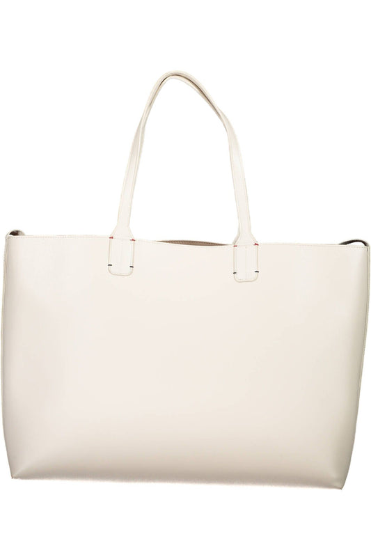 White Polyurethane Women Handbag