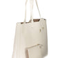 White Polyurethane Women Handbag