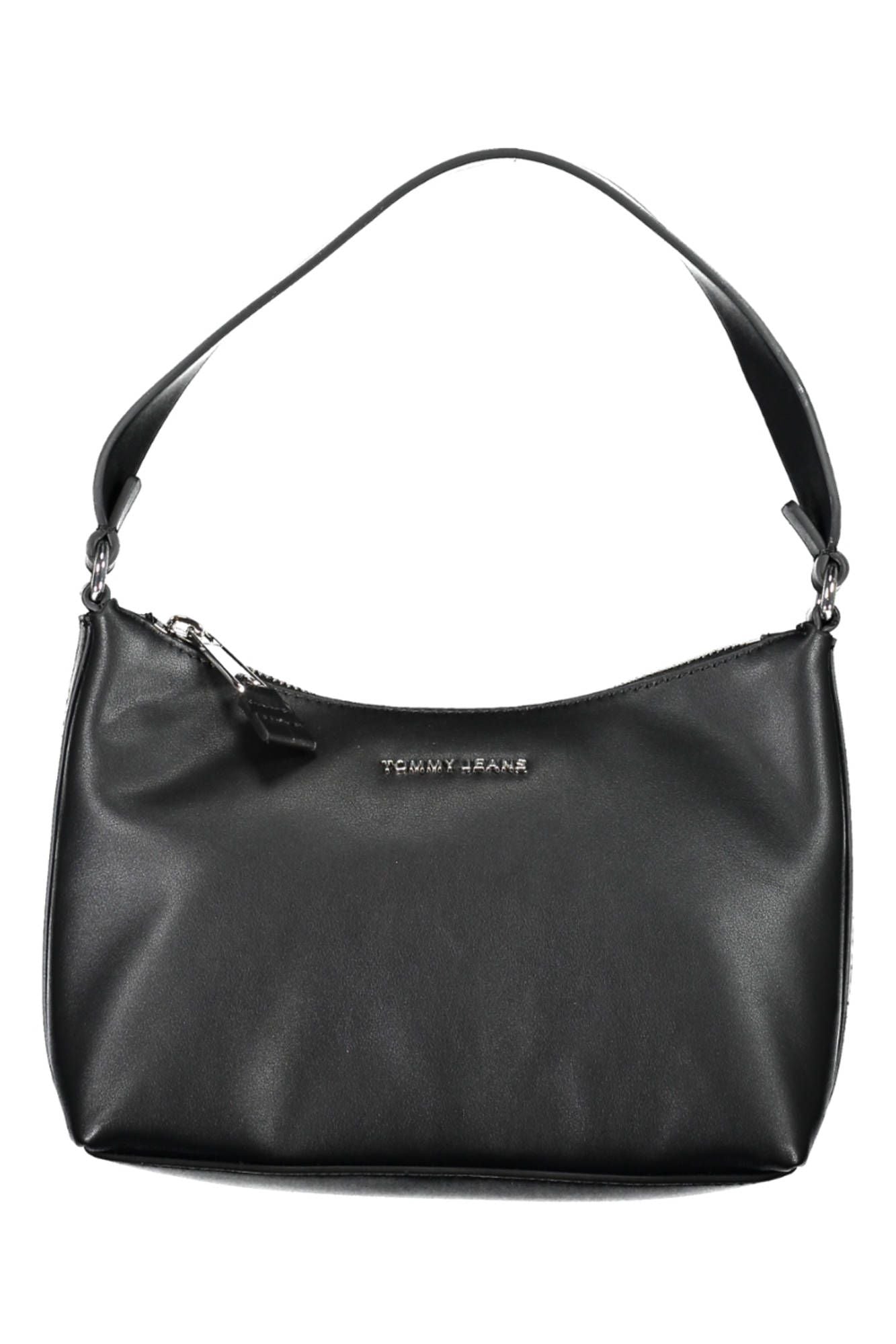 Black Polyurethane Women Handbag