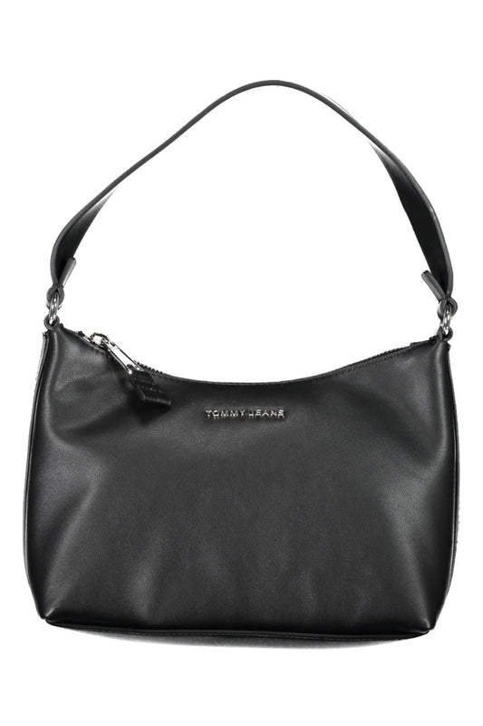 Black Polyurethane Women Handbag