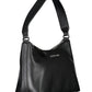 Black Polyurethane Women Handbag