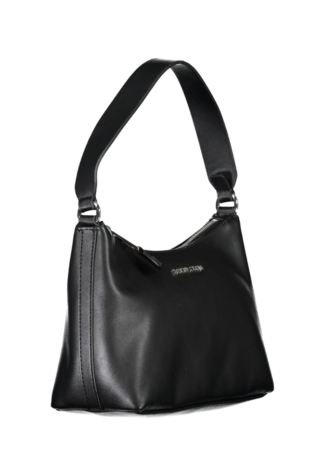 Black Polyurethane Women Handbag